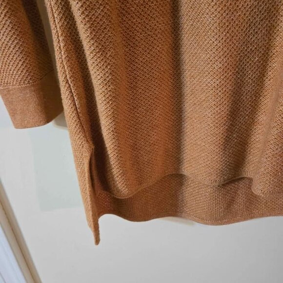 Old Navy V-Neck Spice Orange Textured Knit Long Sleeve Tunic Top Size Large - Picture 7 of 11